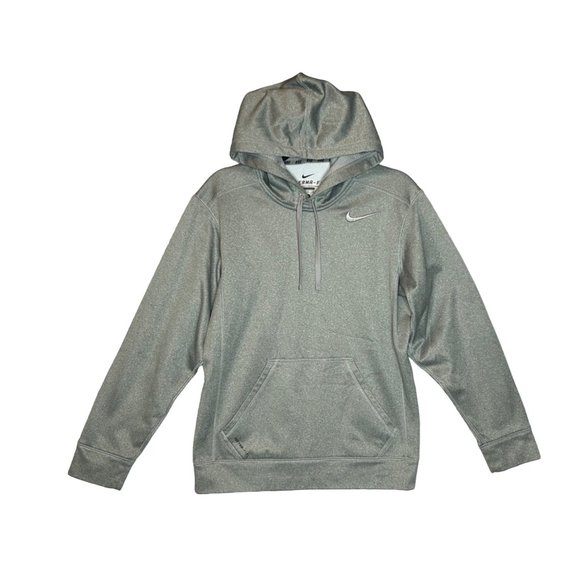 Nike Mens Small Gray Therma-Fit Pullover Fitness Hoodie Drawstring Pocket - Picture 2 of 9